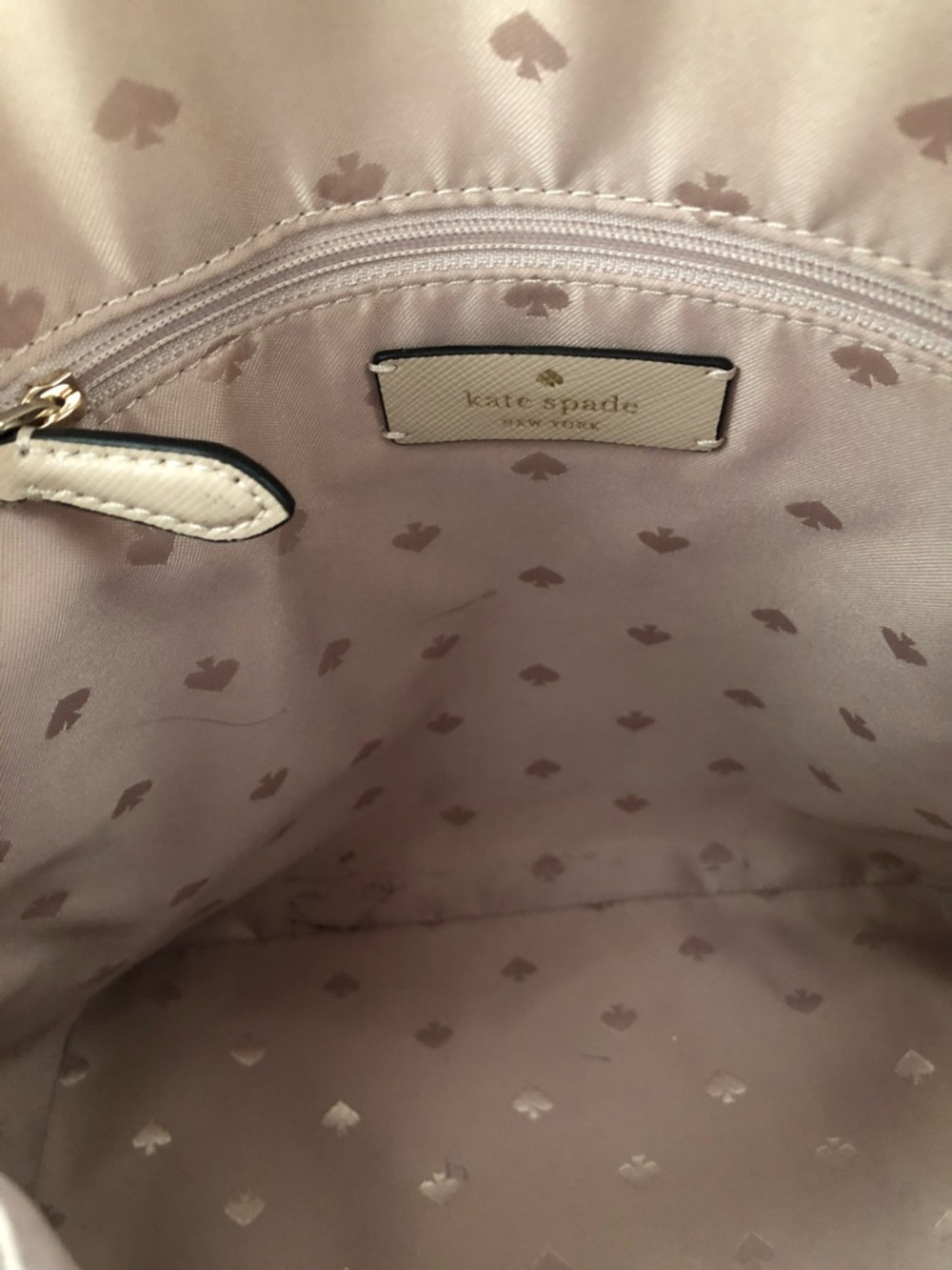 Kate Spade Staci Dome Leather Backpack Warm Beige Multi - Picture 5 of 8